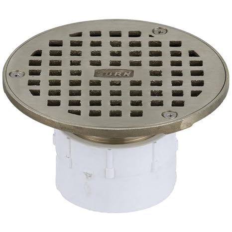 Zurn FD2210-PV2 Adjustable Floor Drain, PCV Body, 2" Solvent Weld Connection