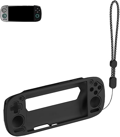 Case for Retroid Pocket 5 Retro Handheld Game Console, Sillence Material,Shock-Absorbing and Anti Drop Protection Soft Shell,with Lanyard,Black.