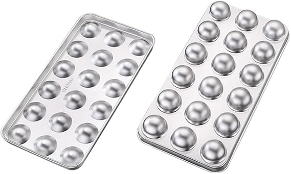 304 Stainless Steel Ice Cube Tray Balls Mold with Lid round Sphere Ice Mold Easy Release for Freezer and Beverage Cooling