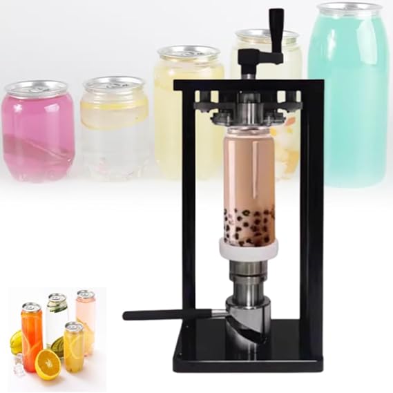 Tin Can Seamer Machine, Jars Press Sealing Hand Tool, Height Adjustable, with Fixed Base, for Jars with a Height of 30-170mm, Diameter 55 Mm/2.2 Inch