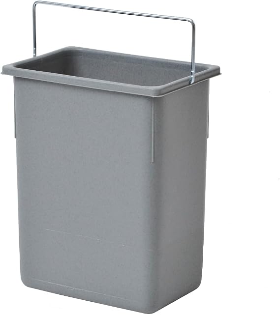Hailo Tandem S, 109408 Replacement Bin 8.5 Litres with Metal Handle Graphite for Tandem S Plus, Rondo Rondo 3 Plus Prams Waste Sorter