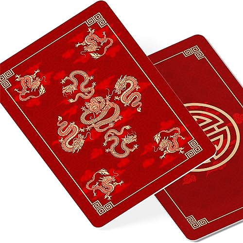 FunGiftCorner Feng Shui Amulet Card, Featuring 9 Dragons, Feng Shui Symbol to Activate Good Fortune, Feng Shui Gift, Pocket-Sized Talisman Card, New Chinese Year Gifts, Made in USA 2 Pack