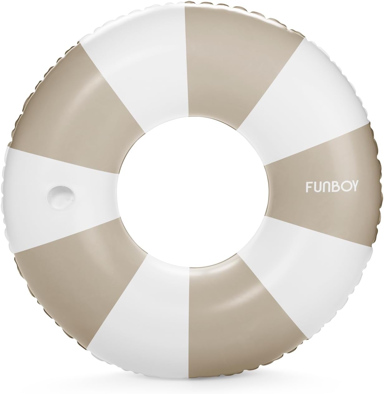 'FUNBOY Giant Vintage Stripe Inflatable Tube Pool Float with Cup Holder 48'' | Large Pool Float for Adults | Inner Tube Swimming Pool Toys Swim Rings | Pool Lounger Float for Pool Party & Summer'