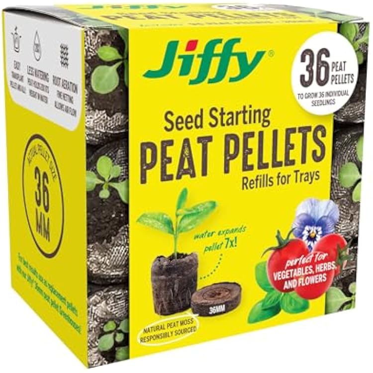 Jiffy 36mm Expanding Peat Pellet Refills, 36 Pack