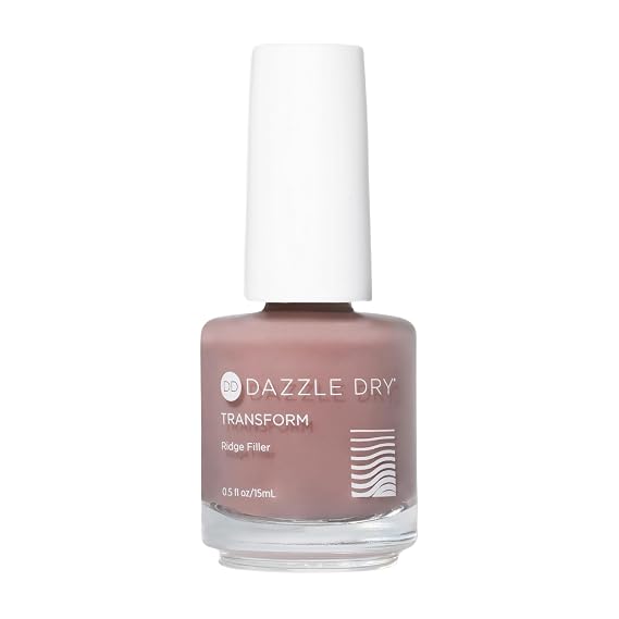 Dazzle Dry Nude Transform Nail Ridge Filler Beige Nude Finish (0.5 fl oz)