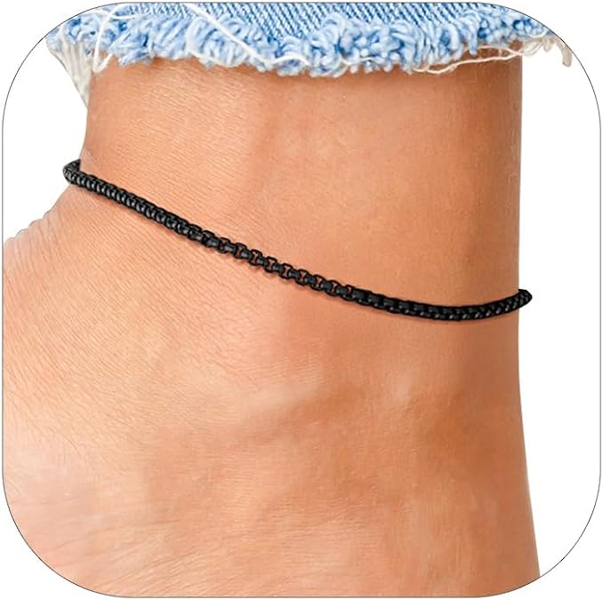 U7 Ankle Bracelets for Women Stainless Steel Waterproof Tarnish Resistant
