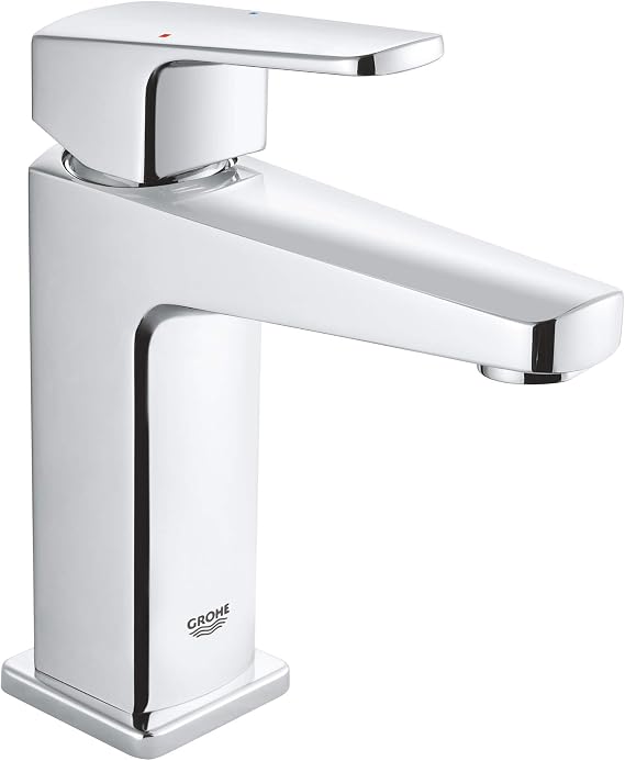 GROHE Tallinn Bathroom Faucet, Single Hole Centerset with Drain, Chrome | Bathroom Sink Faucet: Fits 1 or 3 Hole Sinks, Eco 1.2 GPM, Smooth SilkMove Valve, Includes Drain & Deckplate | 23838000