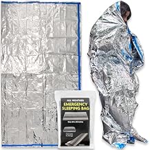 Trail maker Mylar Emergency Thermal Blankets for Survival, Thick Reusable Mylar Space Blankets Bulk 84" L x 36" W Emergency Foil Blankets for Warmth, Camping, Runners, Spa, First Responders (1)