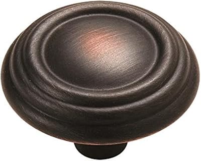 Amerock | Cabinet Knob | Oil Rubbed Bronze | 1-14 inch 32 mm Diameter | Sterling Traditions | 1 Pack | Drawer Knob | Cabinet Hardware