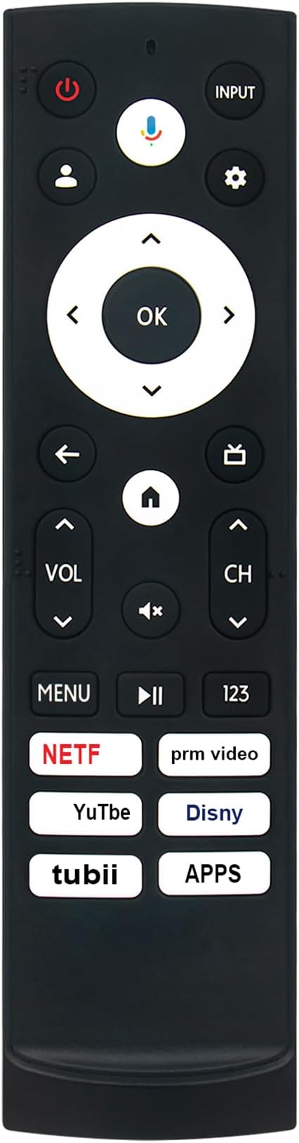 Voice Replacement Remote Control Applicable for Hisense 4K Google TV