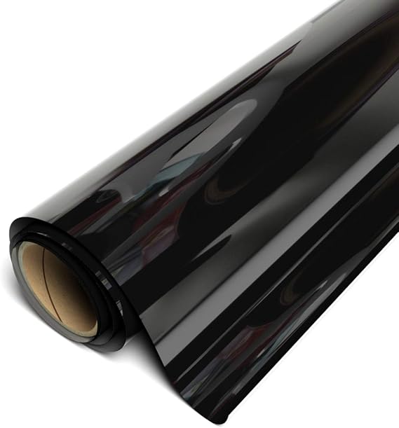 Siser EasyWeed Heat Transfer Vinyl 11.8" x 5ft Roll (Black) - Compatible, Cricut, Silhouette and Other Craft/Professional Cutters - CPSIA Certified
