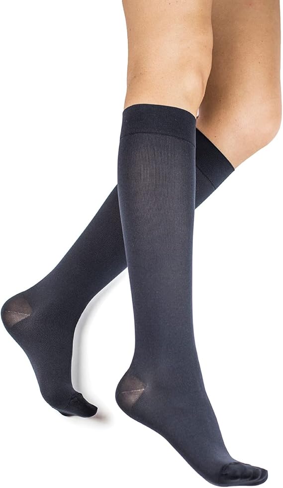 Rejuva COOLMAX 20-30 mmHg Knee-High Graduated Compression Socks for Women & Men