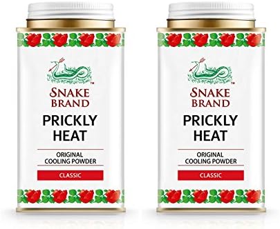 SNAKE BRAND Prickly Heat Cooling Body Powder 140g (Classic, Pack of 2)