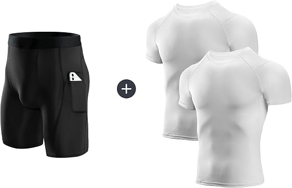 Niksa Mens Compression Shorts(Small) and Mens Compression Shirts(Small)