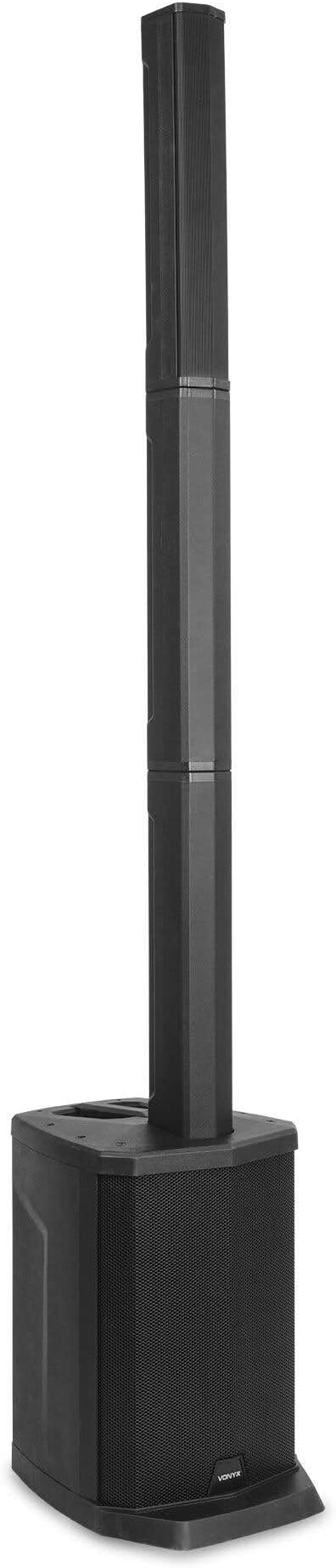 VONYX VX808 Active Column Line Array Speaker System with Bluetooth 5.0 Stereo Pairing, USB Playback, Bi-amplified 320W, Mixer, Stackable Design