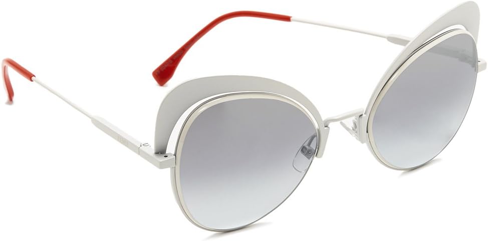 Fendi Women's Cat Eye Sunglasses, White/Grey Azure, One Size