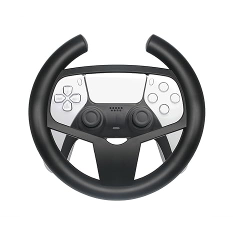 Vigorush Steering Wheel for PS5 Controller, Gaming Racing Steering Wheel, Grip Controller Accessories for Playstation 5, Works with PS5 Car Driving Video Games