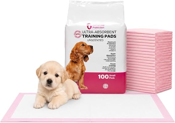 FPN Puppy Pads for Dogs 100 Count Pink Small 13X18 Inch | Disposable Pee Pads for Puppies & Small Dogs | Pet Training Pads for Potty Training, Small Dog Pee Pads, Puppy Pads Bulk