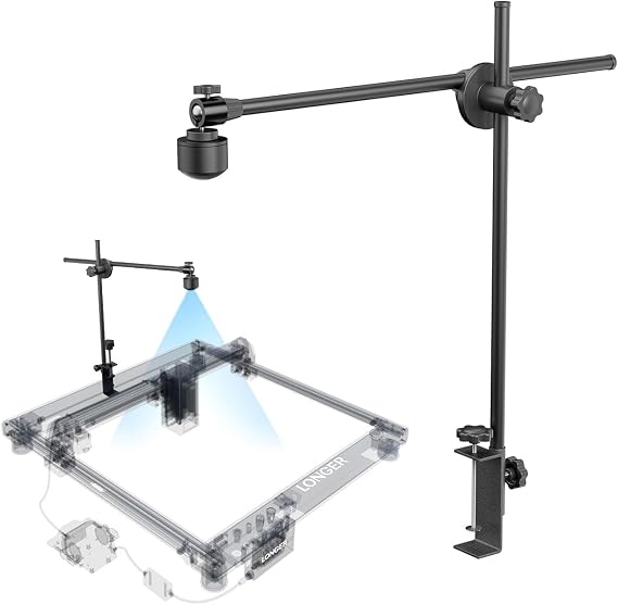 LONGER LightBurn Camera Kit for Laser Engravers 5MP Time-Lapse Digital Camera with Precise Positioning, Multi-Task Engraving, and Preview Support for LightBurn