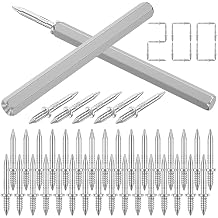 Double-Head Skirting Thread Seamless Nails,100/200/400Pcs Double Headed Skirting Nails Without Marks,Skirting Line Without Marks Nail, Invisible Security Screws(200+2 Tools,Silver)