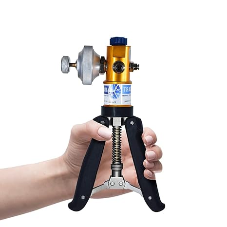 Hand Operated Pneumatic Pressure and Vacuum Pump Calibrator (Only Hand Pump) Range: -13 to 435 PSI for Calibration Labs, Field Calibration and Pressure Transmitter Calibration Model: AI-DP1-2200