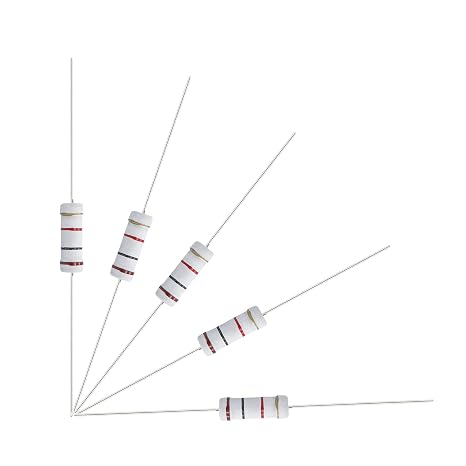 50 PCS 1K Ohm Resistor Axial Lead, 1W Metal Oxide Film Resistor