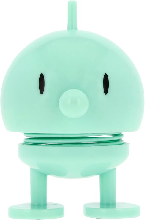 Hoptimist Bumble - Danish Design Home Decor Ornament - Plastic Figurine with a Metal Spring, Small - Creates Cheerful Movement - (Mint Green)