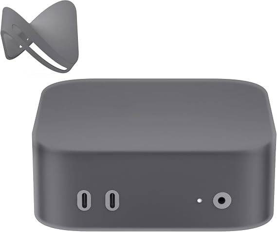 Computer Host Silicone Case for Mac mini M4/M4 Pro Drop-Proof Cover 2024 New Shell Protector Precise Cutout Shock Resistant Protection