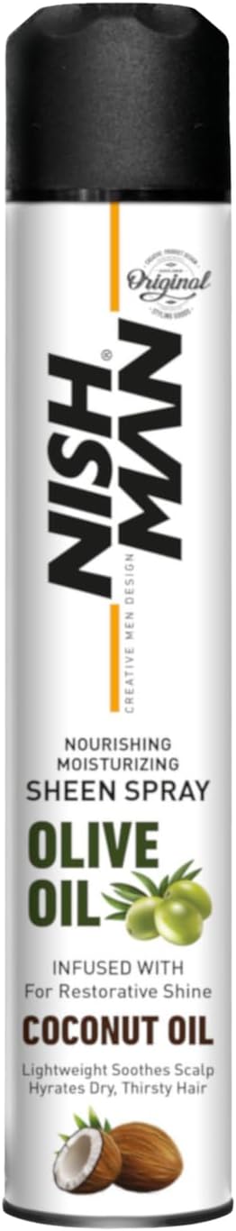 NISHMAN Olive Oil Hair Spray Moisturizing & Nourishing Sheen With Coconut Oil - 400 ml