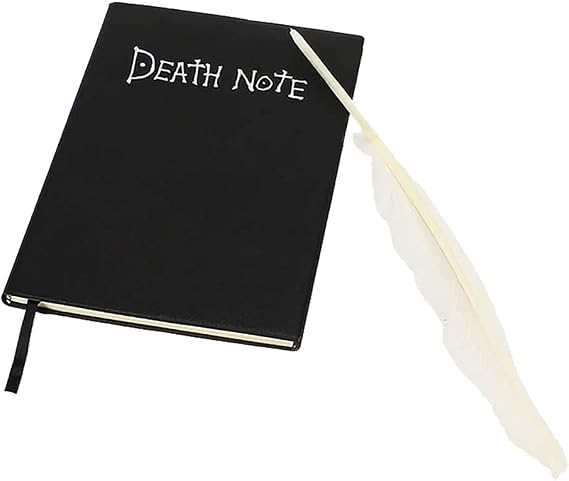 DEATH NOTE Death Notebook with Feather Pen, Cosplay Notebook, Large Size, Accessories, Costume Accessories, Tool, Notebook, Stationery, Students, High School Students, Writing, Daily Use, Present