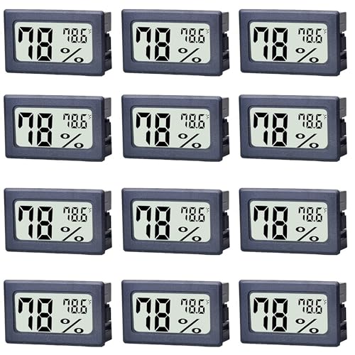 Humidity Gauge,Newlight66 Digital Hygrometer Indoor Outdoor Hygrometer Thermometer for Home Car Greenhouse12 Pack