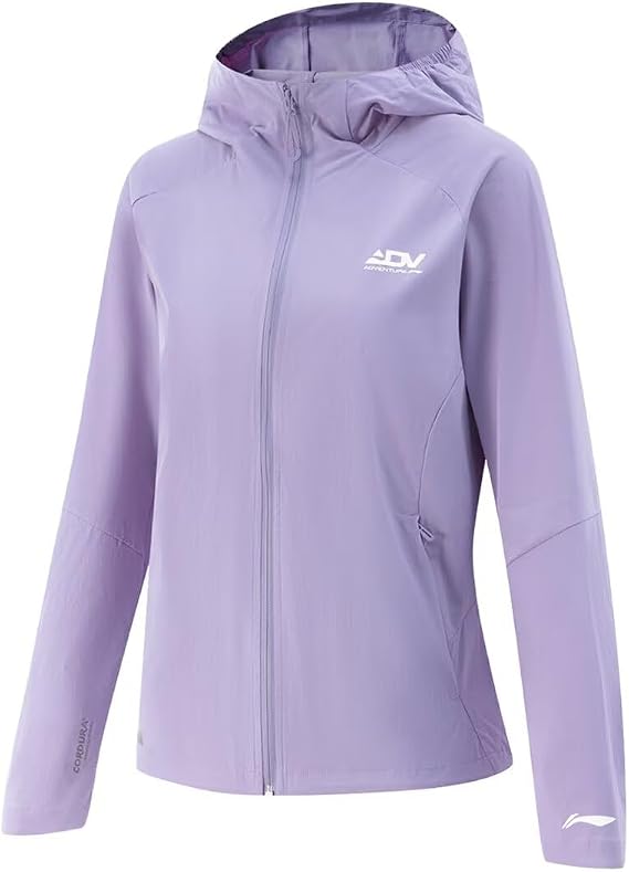 LI-NING Running Series Women's Reflective Windproof Breathable Waterproof Sports Windbreaker Jacket AFYV002
