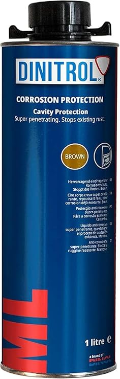 DINITROL ML Brown - Oil Based Penetrating Cavity Wax - Stops Advanced Corrosion - Rustproofing (1L Can)