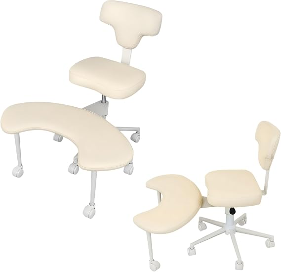 Cross Legged Office Chair-ADHD Desk Chair, Ergonomic Kneeling Chairs, 360° Swivel ADHD Meditation Chairs with Lumbar Support, Ajustable Height