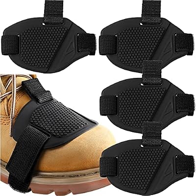 Frienda 4 Pieces Motorcycle Shifter Pad Boot Cover Black Motorcycle Shoe Cover Rubber Shoe Protector Pads for Men Women Gear Accessories