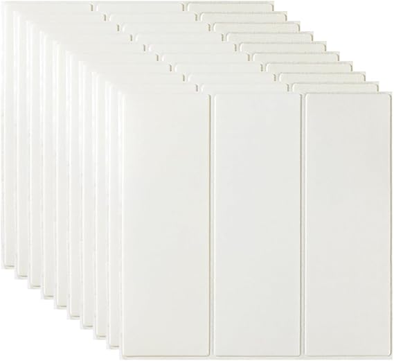 10PCS White 3D Wall Panels Self-Adhesive Wood Panels for Walls Waterproof Wall Sticker Soft Foam Panels Original Wood Grain Panelling Ceiling Tiles 35 x 35cm