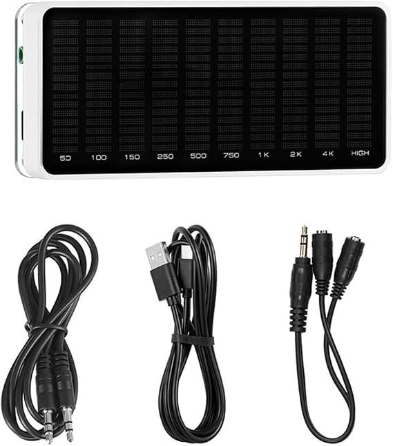 AK1016 Audio for SPECTRUM Analyzer Music Level Meter with Pickup 50Hz-20KHz Frequency Range Dual Signal Input for Desktop Decor(Green light)