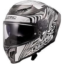 LS2 Helmets Dragon Carbon Full Face Motorcycle Helmet W/ SunShield