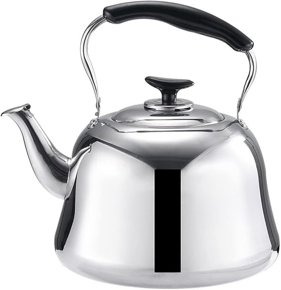 Tea Kettle for Stove Top Stainless Steel Whistle Kettle Kitchen Stovetop Teapot Universal Kettle for Gas Stove Induction Cooker Teapot Kettle Teapot(5L)