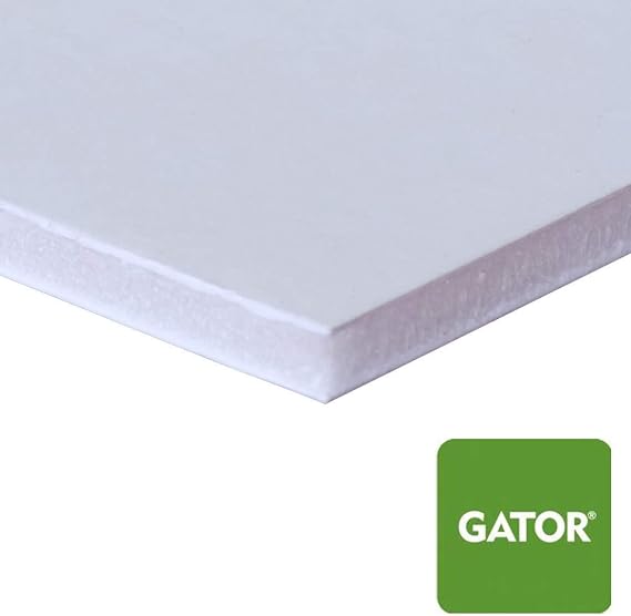 White Gator Board - 3/16" Thickness - Multiple Sizes - 10 Pieces - 10 pc Multi Pack - Rigid Foam Backing Board (20 x 33)