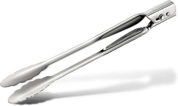 All-Clad Stainless Steel 12-inch Locking Tongs, Kitchen Tools