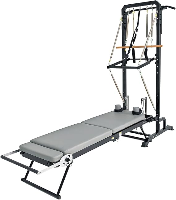 91" Pilates Reformer Machine Equipment with Spring for Home Workout,Foldable Reformer Pilates for Beginner ,Big Size