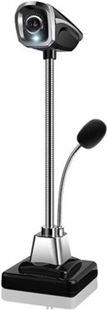 ARCH Webcam,Plug and Play Computer Camera with Light and Microphone Webcam for Video Conferencing, Online Class, Conferencing Recording (Color : Black)