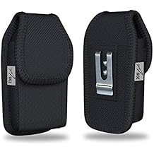 Agoz Sonim XP8 XP7 Case, Rugged Holster for Sonim XP8 XP8800, Sonim XP7 XP7700, Heavy Duty Canvas Vertical Pouch Carrying Cover with Strong Metal Clip and Belt Loops
