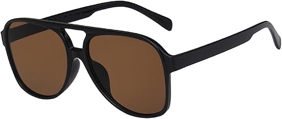 Sunglasses - Oversized Square Polarized Sunglasses Toned Classic Large Metal Sunglasses for Men and Women