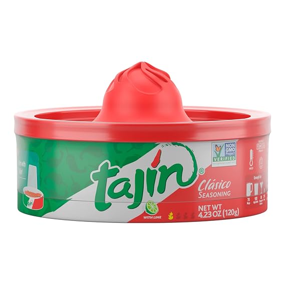 Tajin Clasico Rimmer, Mexican Chili Lime Spice Blend for Margaritas, Micheladas, Cheladas, Palomas, Bloody Marys, Beer, and Cocktails, Zesty Flavor Enhancer, 4.23 oz (Pack of 1)