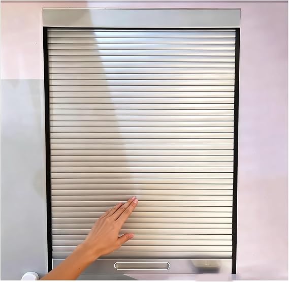 40 50 60 70 80 90cm Wide Roll Up Cabinet Door Kit Tambour, Reusable Cupboards Replacement Gate for Kitchen/Appliance Garage/Campervan(70x55cm (27.6x21.7"))