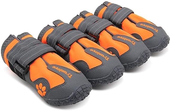 TRUE LOVE Waterproof, Breathable, Orange Dog Shoes 8