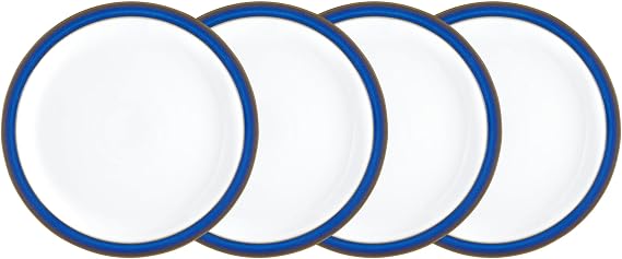 Denby Dinner Plates, Imperial Blue, Set of 4