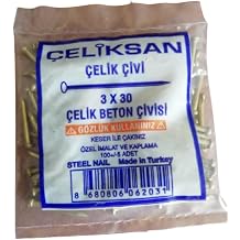 Çeliksan 3x30 Beton Çelik Çivi Sarı (3 Lük Beton Çivisi) 100 Adet